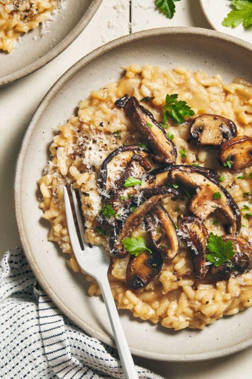 Asiago Cheese and Mushroom Risotto