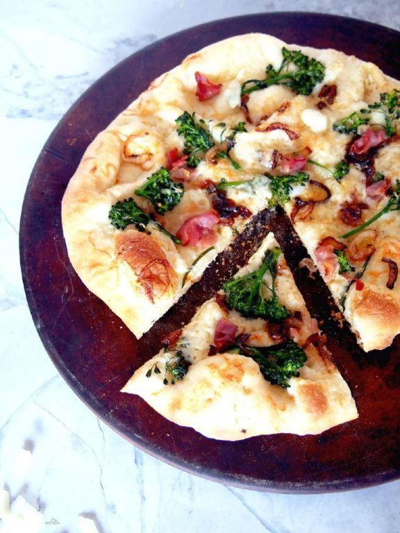 Asiago Cheese and Prosciutto Pizza