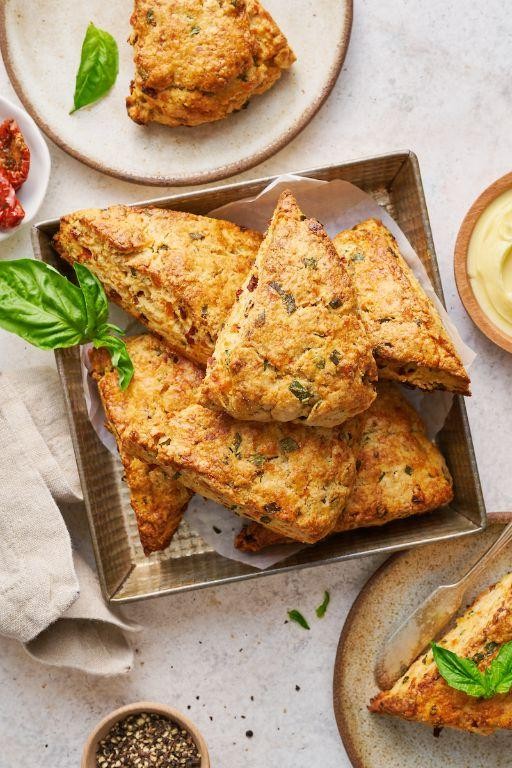 Asiago Cheese and Sun-Dried Tomato Scones