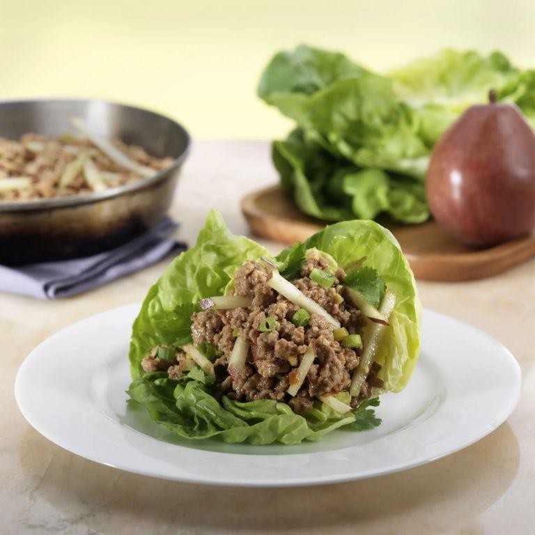 Asian Pear and Chicken Lettuce Wraps
