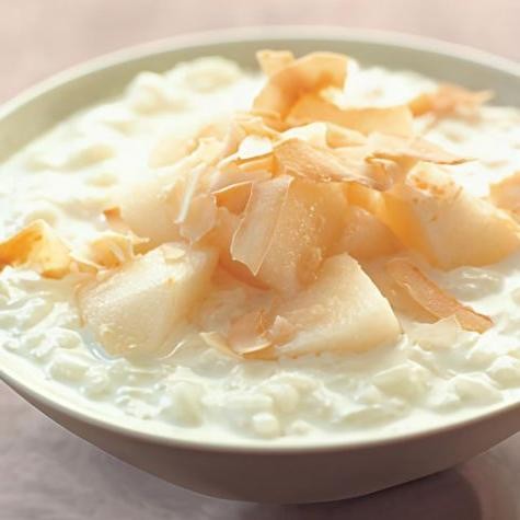 Asian Pear and Coconut Rice Pudding