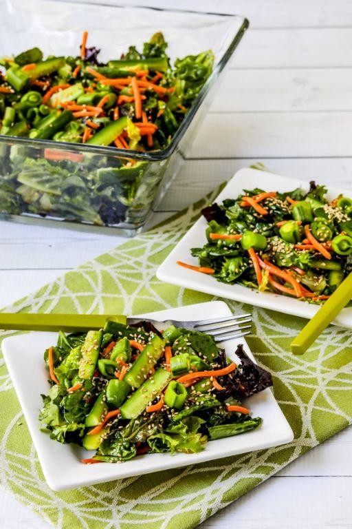 Asian-Inspired Green Salad with Sesame Dressing