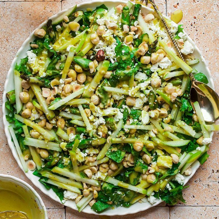 Asparagus and Apple Salad with Walnuts