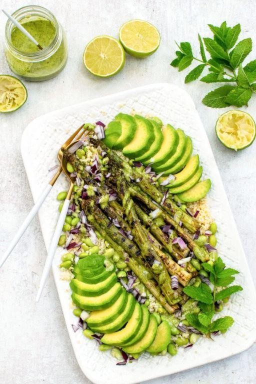 Asparagus and Avocado Salad with Lime Dressing