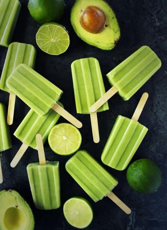 Avocado Lime Popsicles