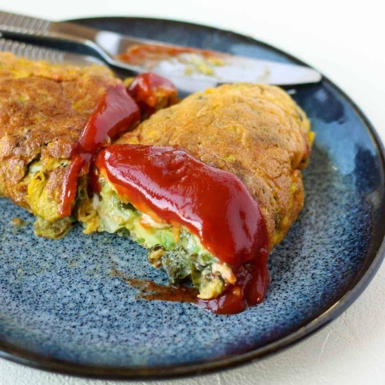 Avocado and Cream Cheese Omurice