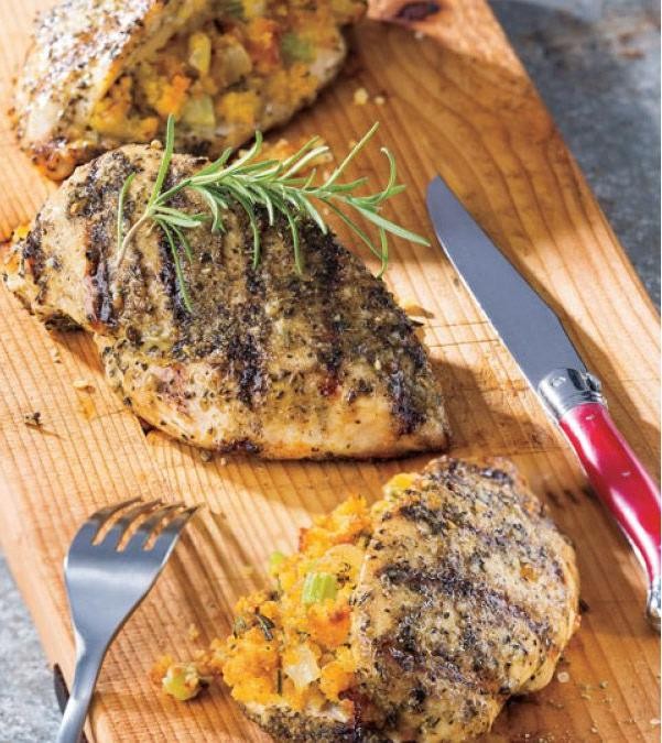 BBQ Chicken Breast with Jalapeno Cornbread Stuffing