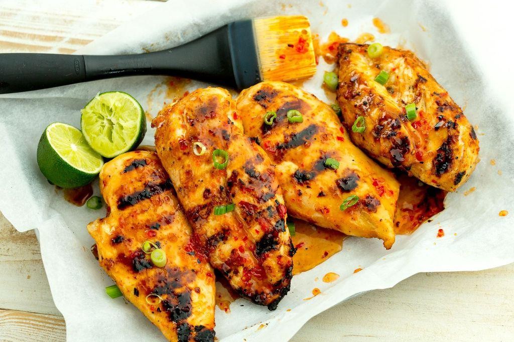 BBQ Chicken Breast with Sweet Chili Sauce and Lime