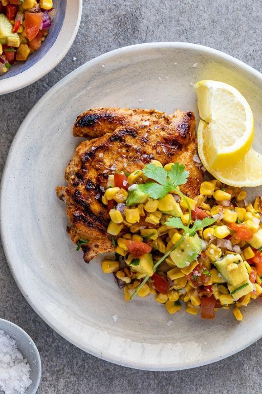 BBQ Chicken Breasts with Corn Salsa