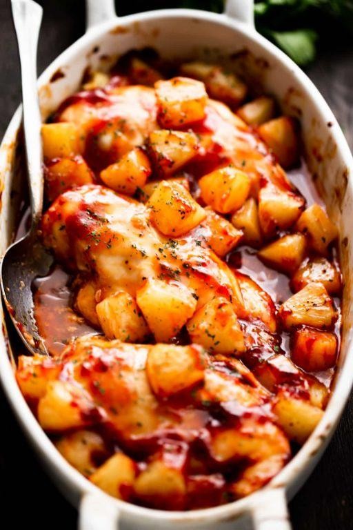 BBQ Chicken Chunks with Pineapple