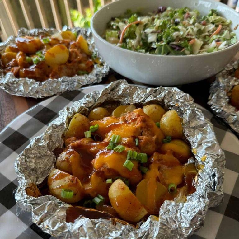 BBQ Chicken and Potato Foil Packets