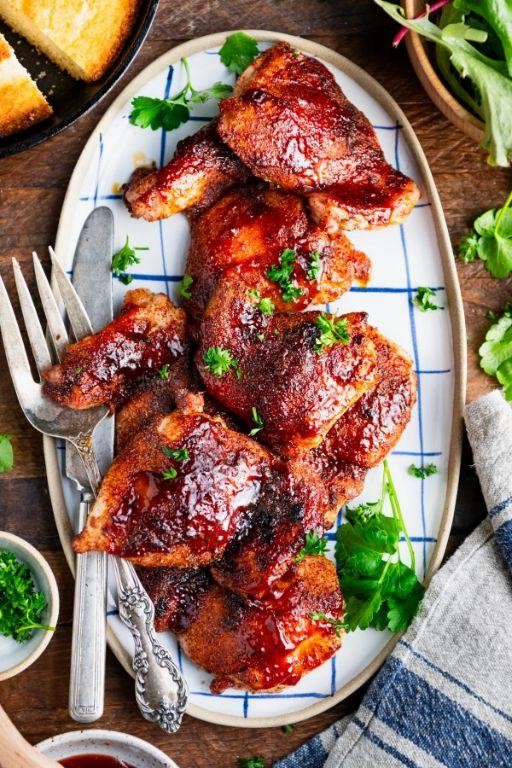 BBQ Dump and Bake Chicken Thighs