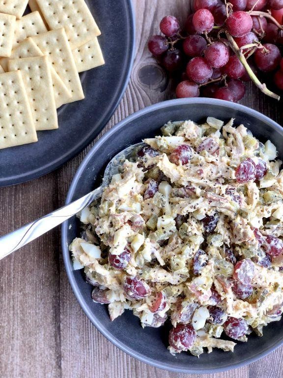 Bacon Chicken Salad with Grapes and Brazil Nuts