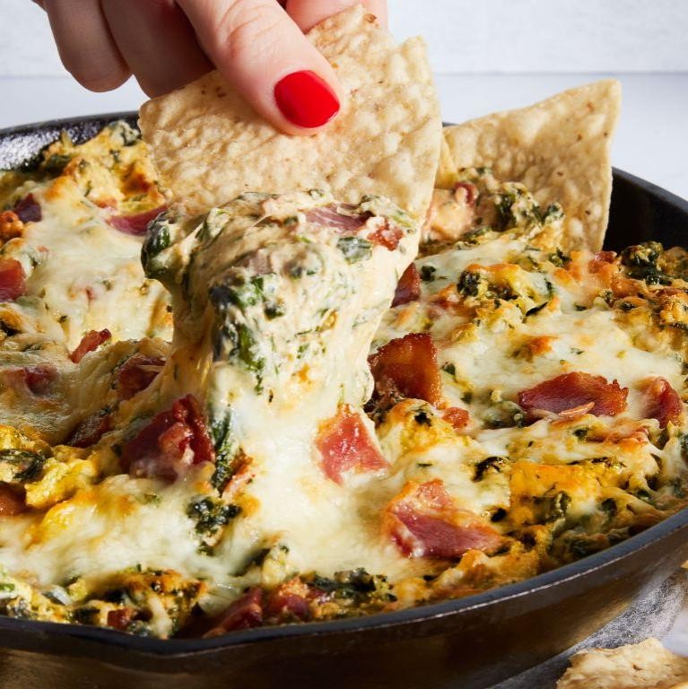 Bacon Spinach Dip Bowls