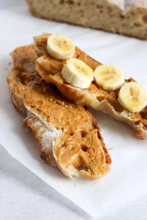 Baguette with Peanut Butter and Banana