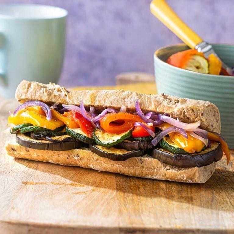 Baguette with Roasted Vegetables