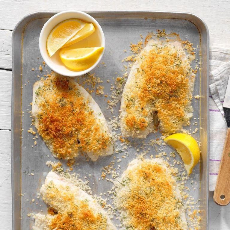 Baked Breaded Tilapia with Dill