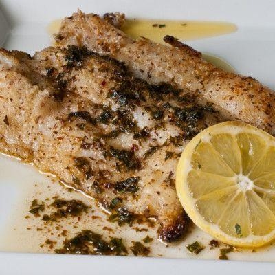 Baked Dover Sole with Herbs and White Wine