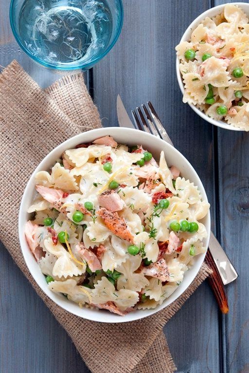 Baked Farfalle with Salmon and Dill