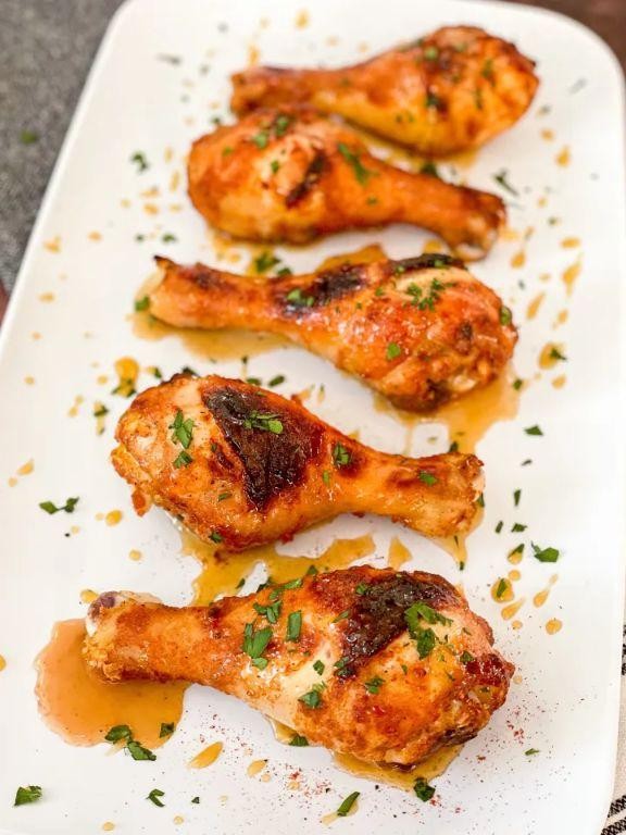 Baked Hot Honey Chicken Drumsticks