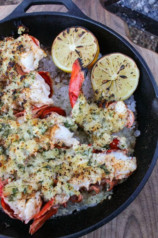 Baked Lobster with Parmesan Crust