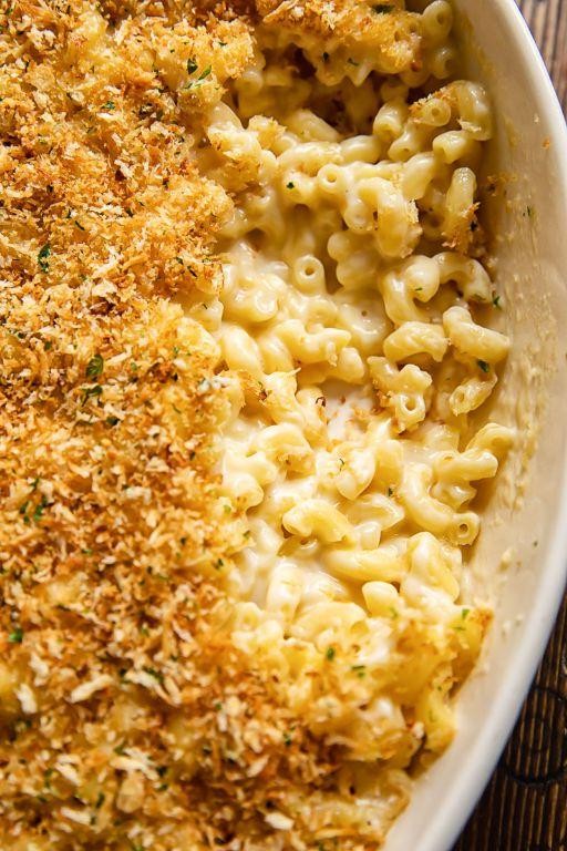 Baked Macaroni with Bread Crumbs