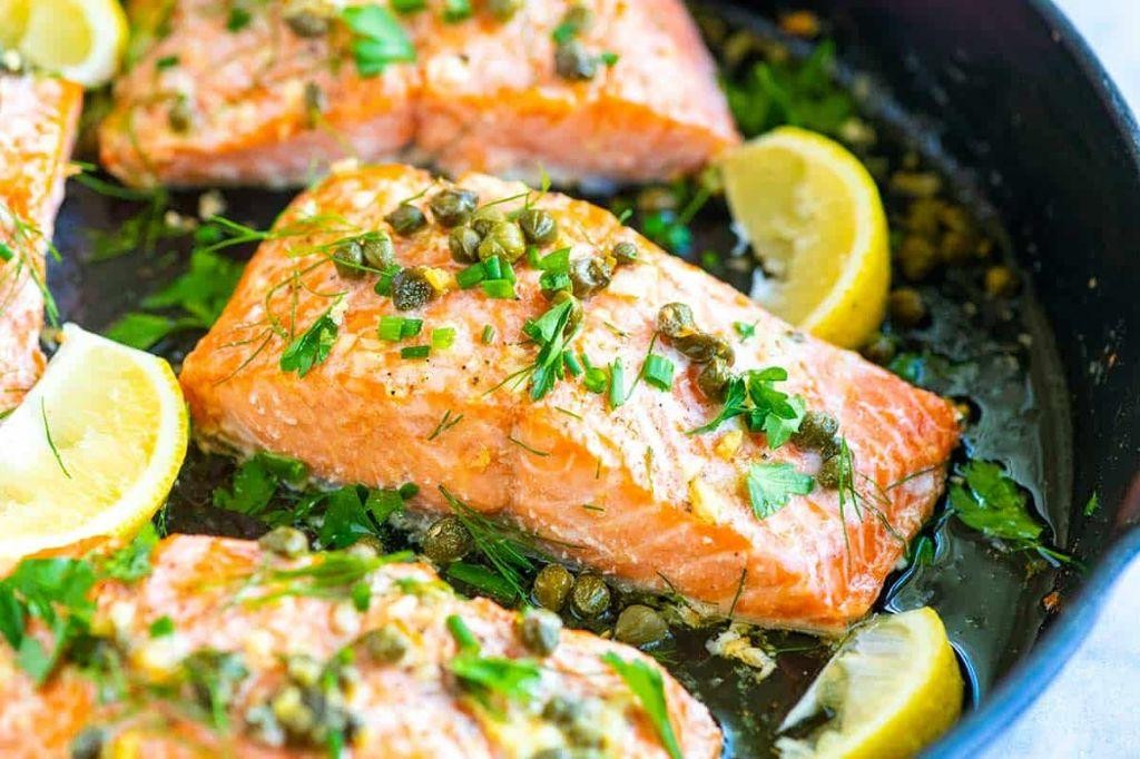 Baked Salmon with Lemon and Capers