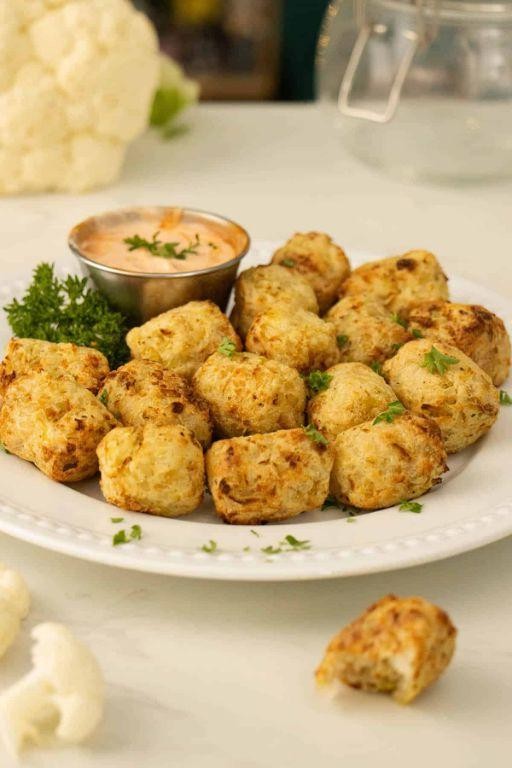 Baked Vegan Cauliflower Tots