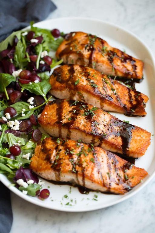 Balsamic Glazed Grilled Salmon