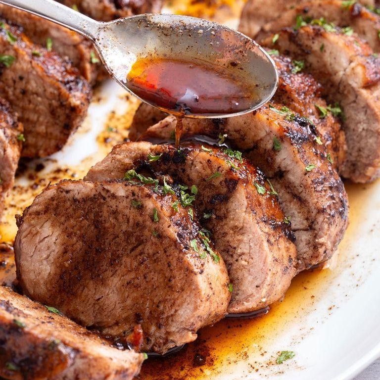 Balsamic Glazed Pork Medallions