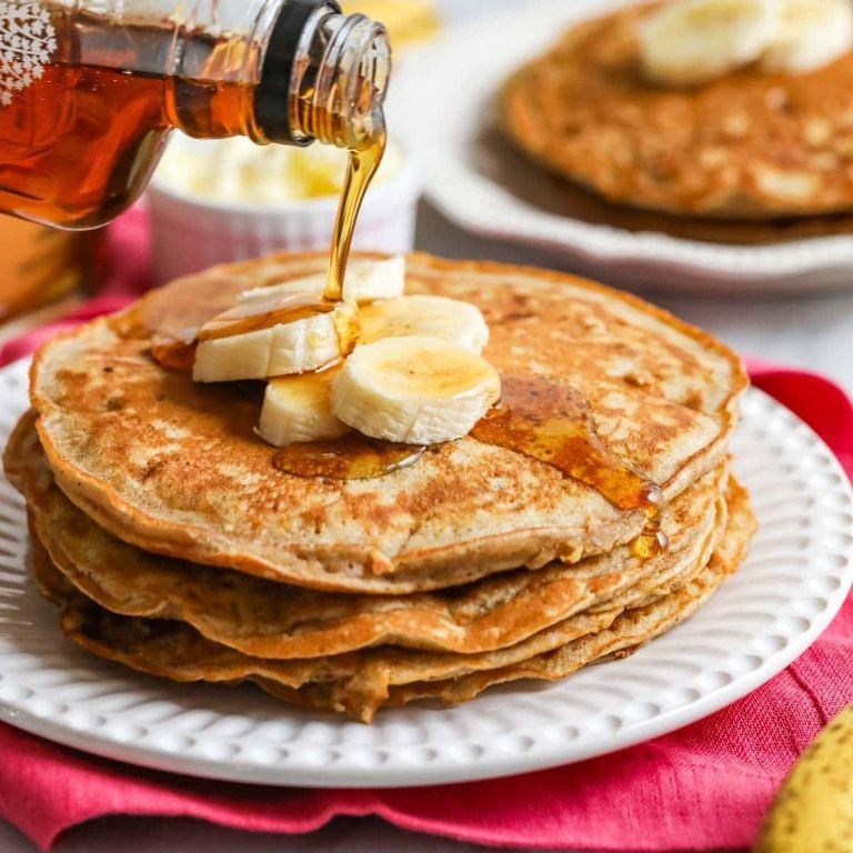 Banana Sugar Spun Run Pancakes