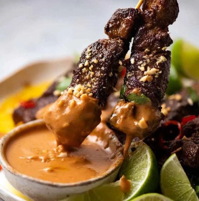 Beef Satay with Peanut Sauce