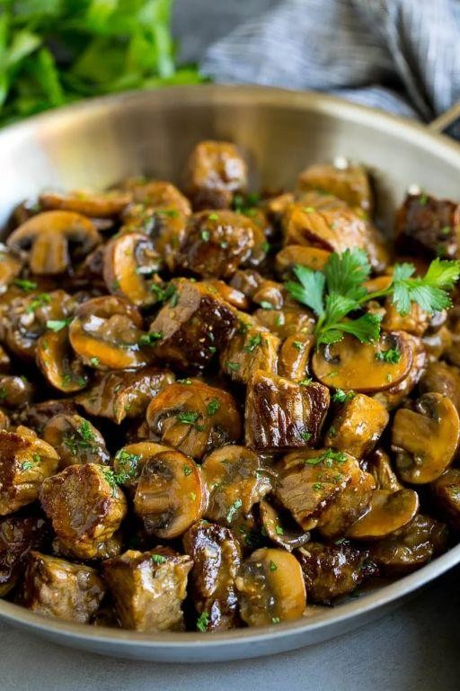 Beef Tips with Mushroom and Onion Gravy