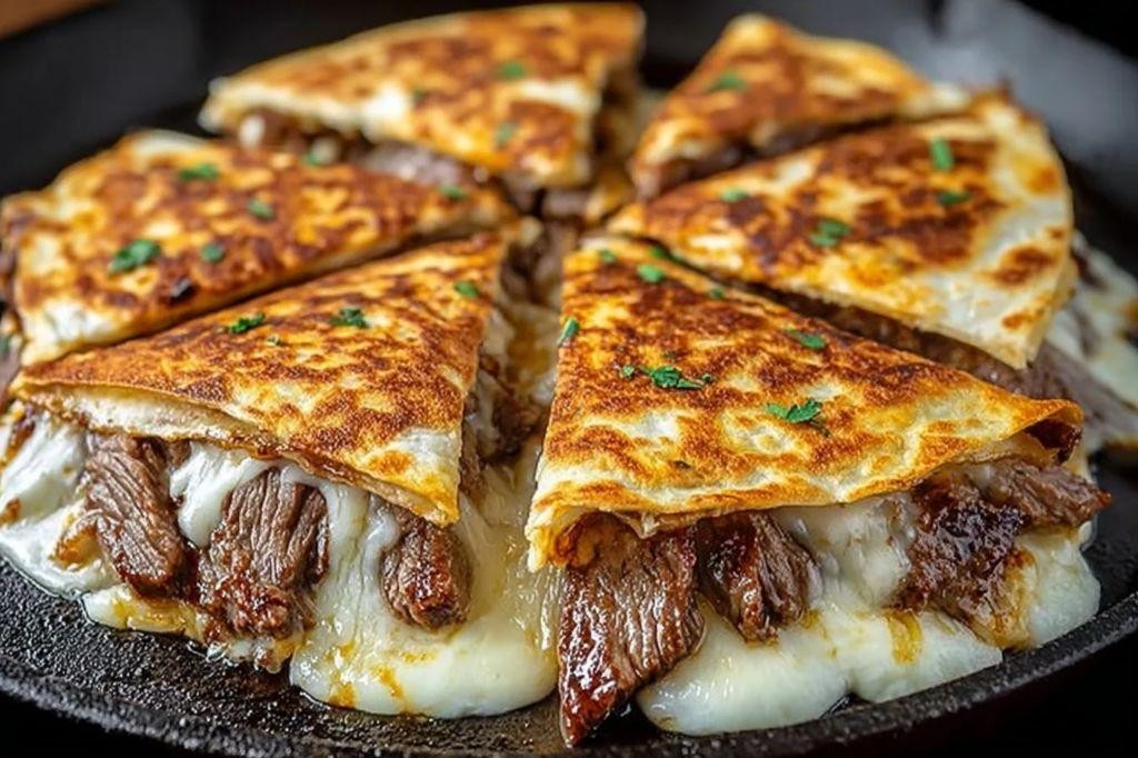 Beef and Cheese Quesadilla Bites
