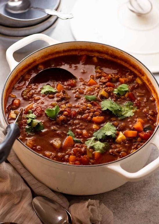Beef and Lentil High Protein Soup