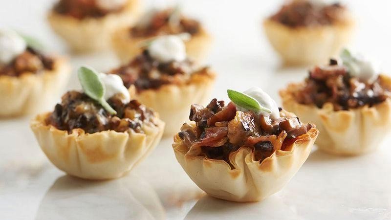 Beef and Mushroom Phyllo Cups