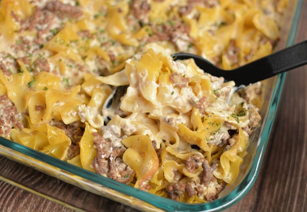 Beef and Mushroom Stroganoff Casserole