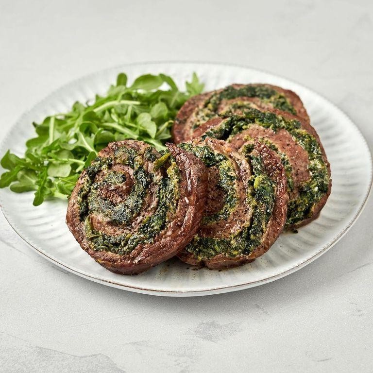 Beef and Spinach Pinwheels
