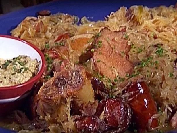 Beer Braised Pork Chop and Sauerkraut