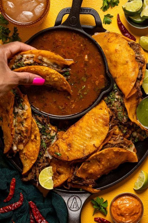 Birria Tacos with Homemade Tortillas