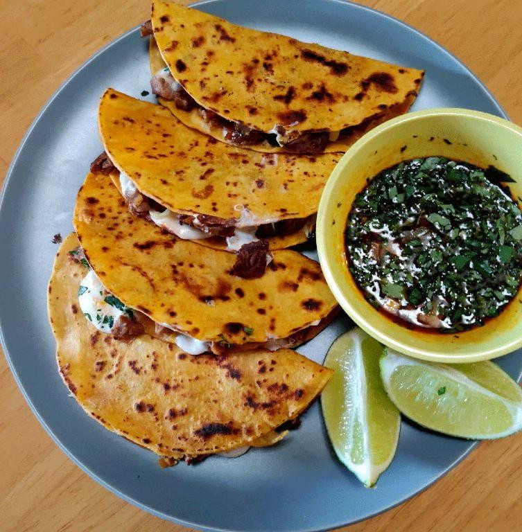 Birria Tacos with Queso Fresco
