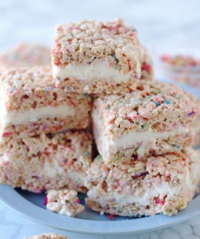Birthday Cake Rice Krispies Treats