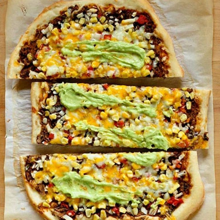 Black Bean and Corn Flatbread with Cilantro