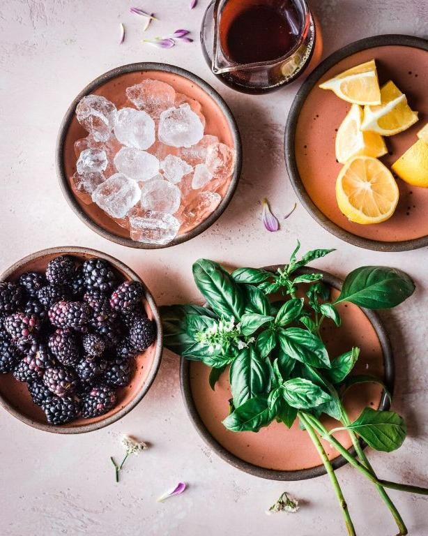 Blackberry Basil Lemon Smoothie