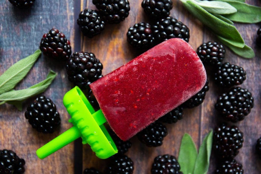Blackberry Sage Popsicles
