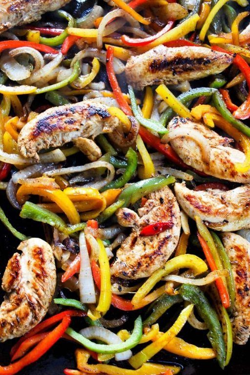 Blackstone Chicken Fajitas with Bell Peppers and Onions