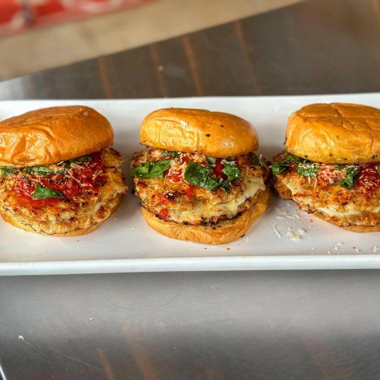 Blackstone Chicken Parmesan Sliders