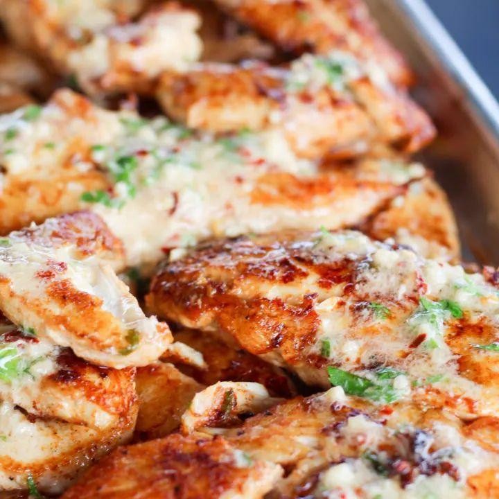 Blackstone Garlic Parmesan Chicken Pasta