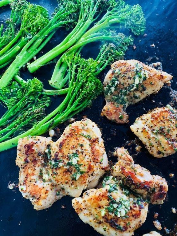 Blackstone Lemon Pepper Chicken with Roasted Vegetables
