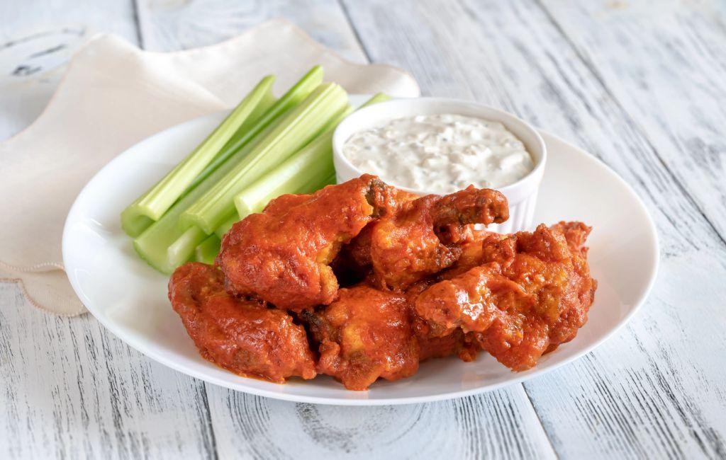 Blackstone Spicy Chicken Wings with Blue Cheese Dressing